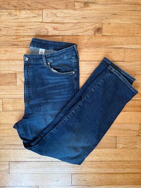 H&M Dark Blue High Waist Ankle Jeans